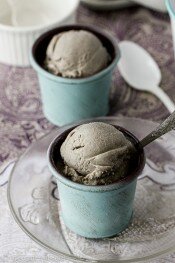 Black sesame (mochi) ice cream